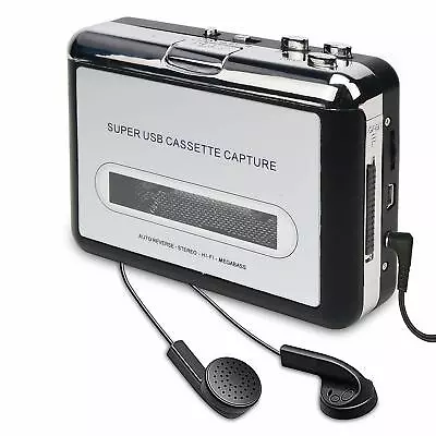 Tape To PC Super USB Cassette-to-MP3 Converter Capture Audio Music Player US • $22.99