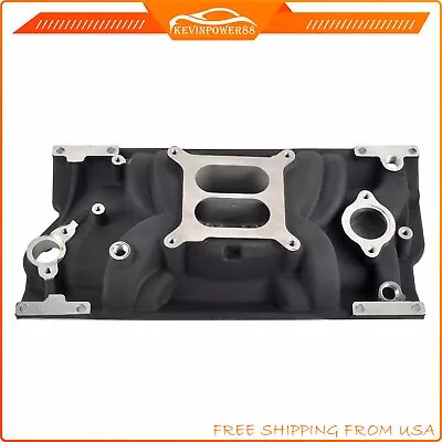 Black Aluminum Intake Manifold For 1996-up Small Block Chevy SBC Vortec 350 383 • $141.87