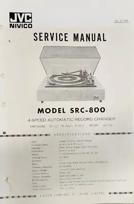 JVC - Nivico - SRC-800 - Automatic Record Changer - Service Manual • $15