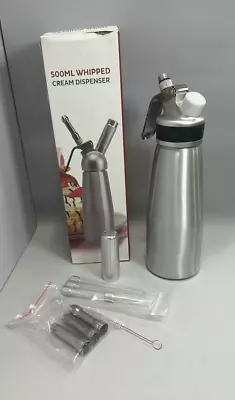 Whipped Cream Dispenser-500ml Stainless Steel Whip Charger For Desserts • £21.99