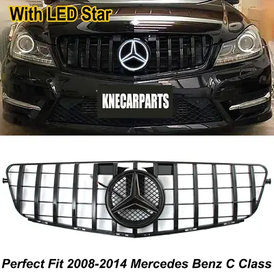 GTR Black Grille Grill LED Star For Mercedes Benz W204 C180 C230 C250 2008-2014 • $78.46