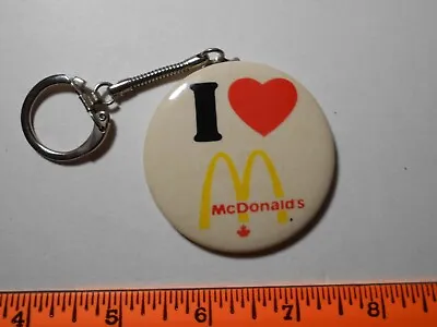 2.25  McDonalds Key Ring  I  Heart  McDonald's • $2