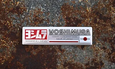 YOSHIMURA  Alloy Exhaust Badge Sticker Decal Alloy Silver • £3.95