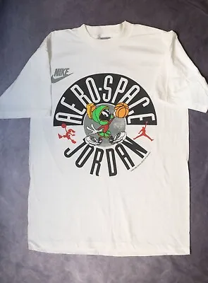 Vtg Aerospace Jordan Shirt 90s Nike Space Jam Marvin The Martian M / Great Cond • $128.19