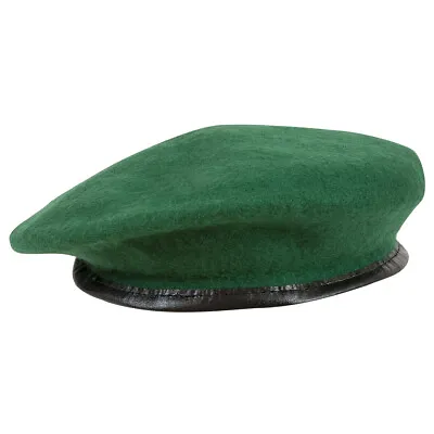 Highlander Military Beret Cap Mens Hat Army Wool Military Warm Headwear Green • £7.95