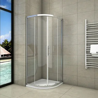 £180 • Buy 1850mm Quadrant Shower Enclosure And Tray Corner Cubicle Easy Clean Glass