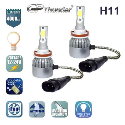 H8 H9 H11 GP Thunder LED Headlight Kit 6000K Low Beam Fog Bulb HID White 2 Bulbs • $11.99