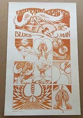 Lightning Hopkins Poster Blues Schnepf 1988 Original Tribute Not Muddy Waters • $199.99