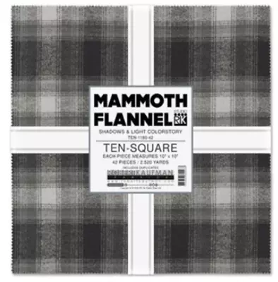 RK ~ Mammoth Flannel ~ Shadows And Light  Colorstory ~ 10  Precut Squares • $42