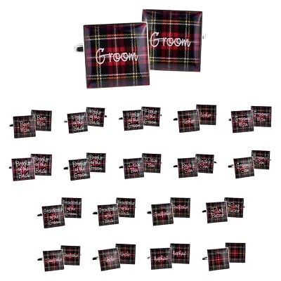 Royal Stewart Tartan Design Wedding Cufflinks In Various Roles Boxed X2BOCW016 • £6.99