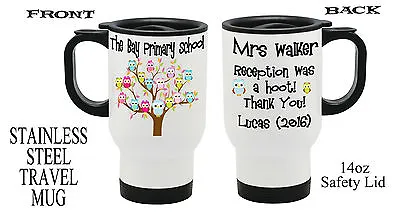 £14.99 • Buy  Personalised Teacher Thank You Thermal Safety Mug Nursery Teaching Present Gift