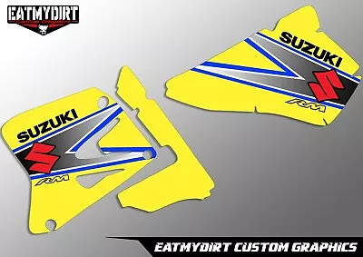 $31.48 • Buy For Suzuki Rm 85 2001-2022 Pair Of Tank Rad Graphics Stickers Decals Mx Rm85