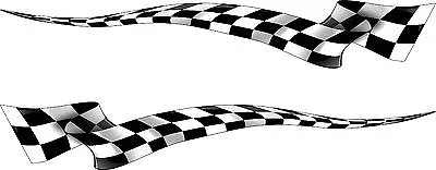 28” Set Auto Vinyl Boat Car Truck Graphics Decal Checkered Flag Sticker Wrap • $35.95