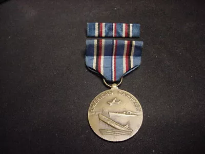 WW2 Era US Military American Campaign Service Medal + Ribbon Bar • $4.99