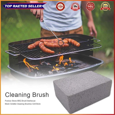 £3.59 • Buy Pumice Stone BBQ Brush Barbecue Mesh Griddle Cleaning Brush Outdoor Grill Brick