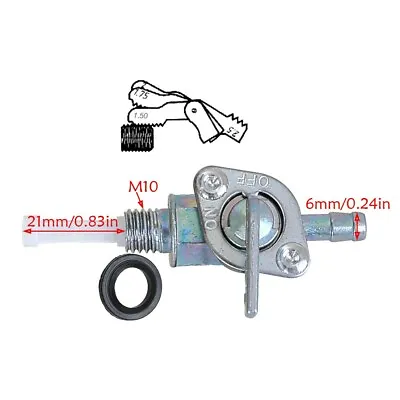 Universal Fuel Gas Tank Switch Valve Petcock Tap For Motorized Bike ATV 50-125CC • $8.78