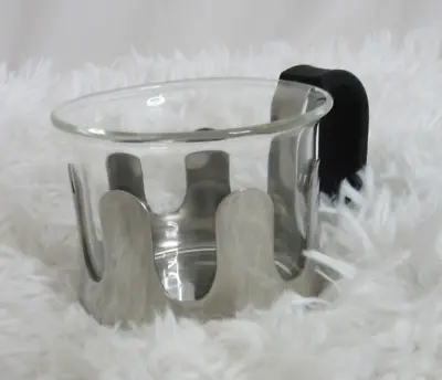 Michael Graves Demitasse Tea Cup Stainless Glass With Black Handle • $18