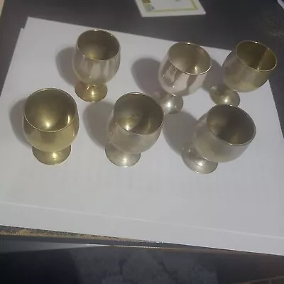 Set Of 6 Vintage EPNS India Shot Goblets • $4.99