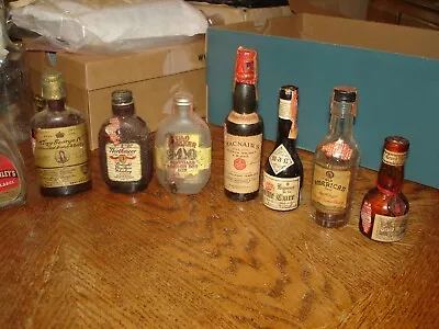 14 Empty Vintage 1930's Empty Miniature Liquor Bottles Illinois Tax Stamps • $19.50