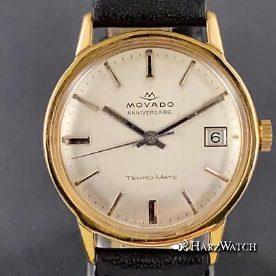 Vintage Movado ANNIVERSAIRE - SUB SEA - TEMPOMATIC Wrist Watch 1 11/32in Ca. • $427.51