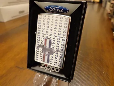 Ford Mustang Logo Mustang Repeating Zippo Lighter Mint In Box • $27.95