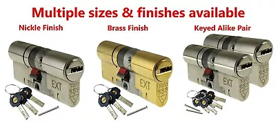 Yale Platinum 3 Star Euro Cylinder Door Lock/Keyed Alike Nickle Brass Anti Snap • £29.99