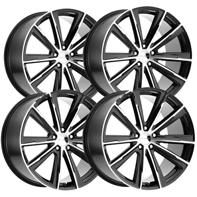 (4) Vision 471 Splinter 18x8.5 5x112 +38mm Black/Machined Wheels Rims 18  Inch • $763.96