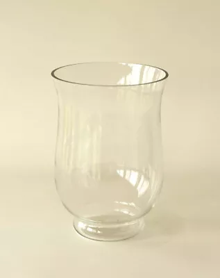 Hurricane Glass Tall Vase (27cm) For Flowers Florist Candles Jar Decor • £25