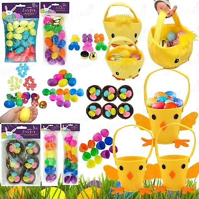 £6.69 • Buy Fillable Easter Eggs & Yellow Chick Basket, Kids Party Game Candy Treat Bucket