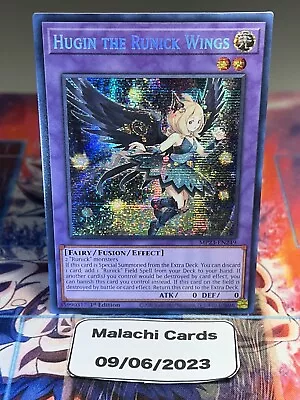 Yugioh X1 Hugin The Runick Wings MP23-EN249 Prismatic Secret Rare (NM)  • $2.99