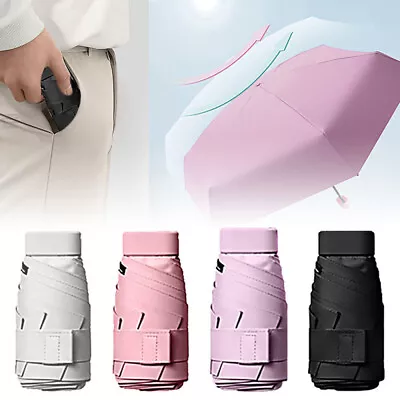 $15.74 • Buy Summer Mini Pocket Compact Umbrella Sun Anti UV 6 Folding Rain Windproof Travel