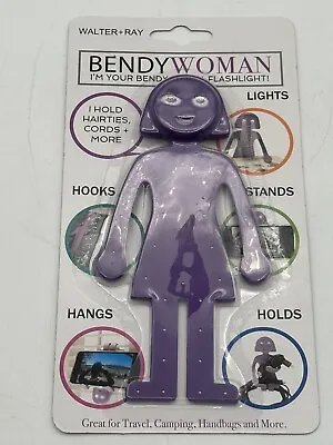 Bendy Woman Flashlight And Device Holder Multipurpose By Walter + Ray Purple • $12.19