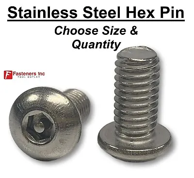 Stainless Tamper Proof Security Button Head Screws Hex Pin (Choose Size & Qty) • £13.21