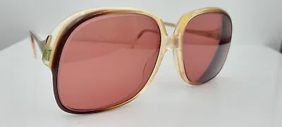 Vintage Metzler 1132 Brown Oval Oversized Sunglasses Germany FRAMES ONLY • $20.40