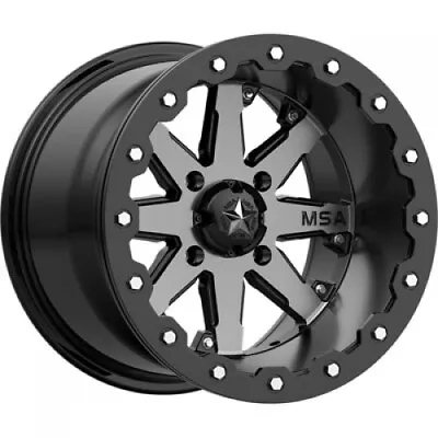 4/156 Motosport Alloys M21 Lok Beadlock Wheel 14x7 3.5 + 3.5 Machined/Black • $271.88
