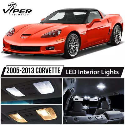 2005-2013 Chevrolet Corvette C6 White LED Interior Lights Package Kit • $14.99