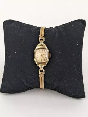 Vtg Ladies Wrist Watch Mechanical Wind Hamilton 14K Gold Filled *NON RUNNING* • $17.99