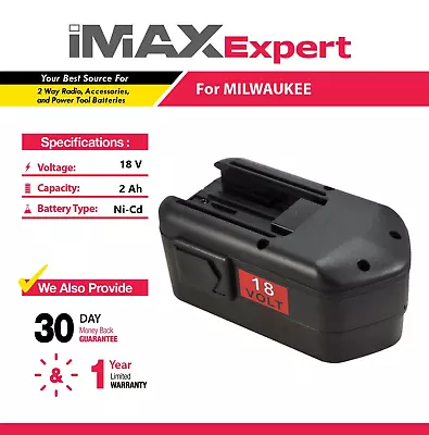 18V 2Ah NiCd Battery For Milwaukee 48-11-2230 48-11-2200 48-11-2232 • $34.49