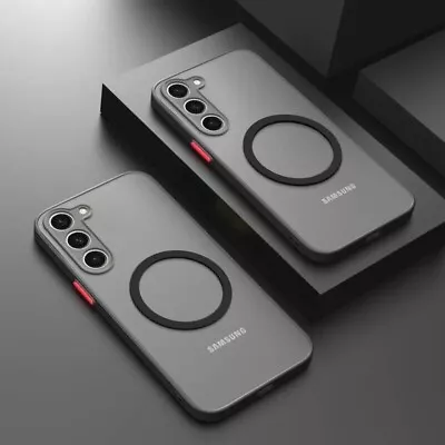 For Samsung S23 S22 Plus Ultra S21 Shockproof Matte MagSafe Magnetic Case Cover • $8.99
