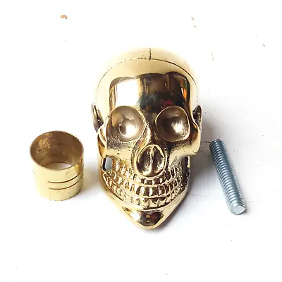 N Brass Victorian Skull Head Handle For Shaft Walking Stick Cane • $12.96