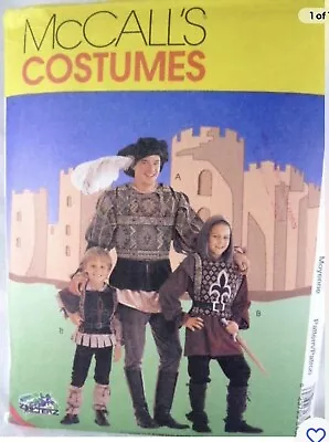 McCalls 8450 Medieval Renaissance Doublet Tabard Hood Pattern UNCUT Size 38 40 • $11.20