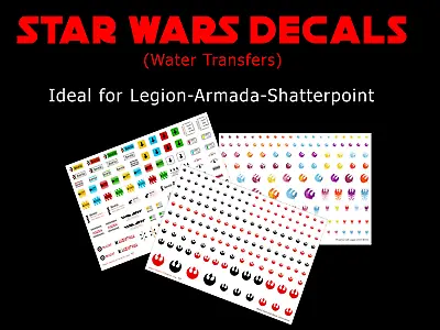 Star Wars - Decals Water Transfers -  Legion - Armada - X-wing - Shatterpoint • £5.49