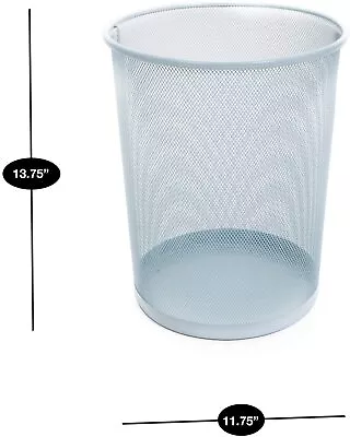 Blue Multi-function Steel Mesh Waste Basket Trash Bin - 11.75 X 13.75 Inch • $15.29