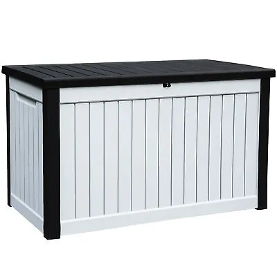 870L Outdoor Garden Storage Box Extra Large Outside Cushion Tool Boxes Plastic • £259.99