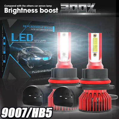 $16.89 • Buy HB5 9007 LED Headlights 360000LM LED Lights Bulbs Kit High Low Beam Super Bright
