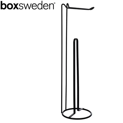 $12.89 • Buy Box Sweden Wire Tissue Roll Stand Toilet Paper Holder Dispenser Organiser Black
