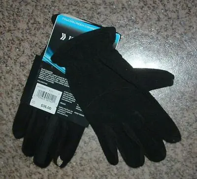 ISOTONER Mens Large Smart Touch Touchscreen Equipped Black Gloves NEW NWT • $20