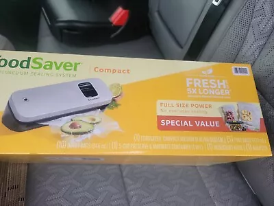 $45 • Buy New Food Saver Vacuum Sealer Special Value Pack, Compact Machine With Bags