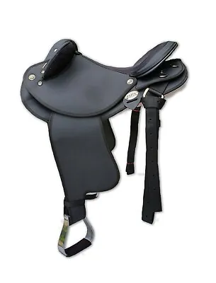 SALE Kids-Youth Synthetic Raider Leather Look Fender Half-Breed Stock Saddle • $550