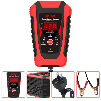 6A Smart Battery Charger 12V/6V Motorbike Car Boat Deep Cycle Automatic AGM AU • $54.69